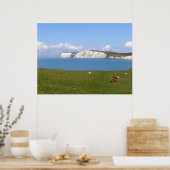 Witte kliffen van het eiland Wight Poster (Keuken)