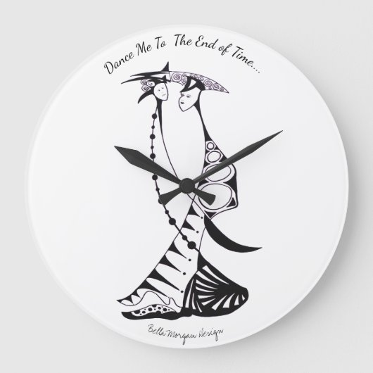 Witte klok met dansende paar (Voorkant)