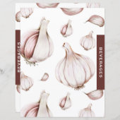 Witte knoflook-ontvanger divider | Dranken (Voorkant / Achterkant)