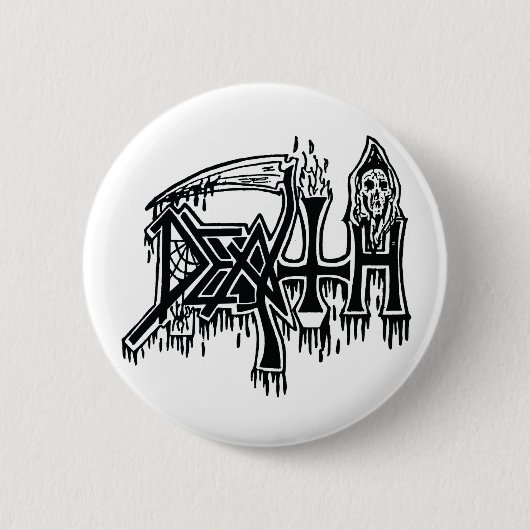 Witte knop Oude school Logo Ronde Button 5,7 Cm (Voorkant)