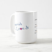 Witte Koffie Mok w / tijdlijn (Voorkant links)