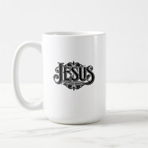 Witte koffiemok met naam Jezus