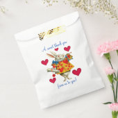 Witte konijn 1 bedankzakje (Gezegeld)