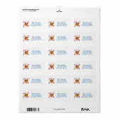 Witte konijn 1 etiket (Full Sheet)
