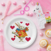 Witte konijn 1 papieren bordje (Feest)