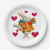 Witte konijn 1 papieren bordje (Voorkant)