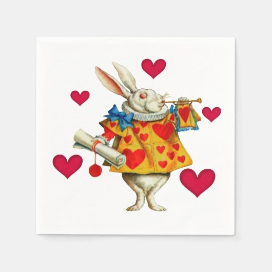 Witte konijn 1 servet (Voorkant)