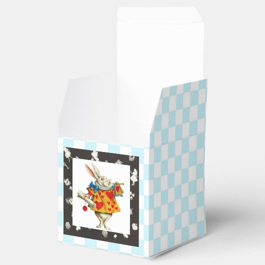 Witte konijn 2 bedankdoosjes (Geopend)