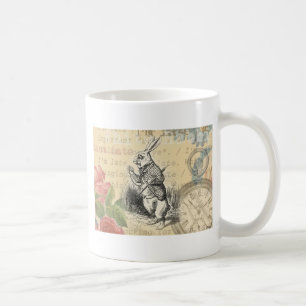 Witte Konijn Alice Avonturen Wonderland Kunst Koffiemok