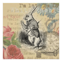 Witte Konijn Alice Avonturen Wonderland Kunst