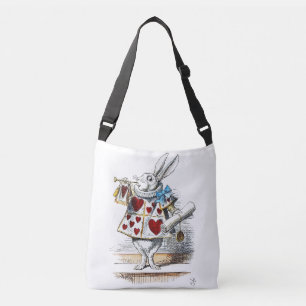 Witte Konijn Alice Wonderland Hartenspel Konijn Crossbody Tas