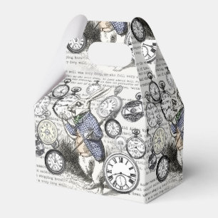 Witte Konijn Alice Wonderland Klokken Kunst Bedankdoosjes