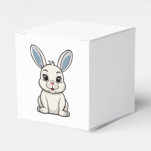 Witte Konijn Bedankdoosjes (Voorkant Zijde)