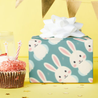 Witte konijn cadeaupapier