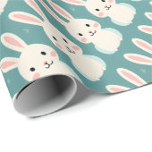 Witte konijn cadeaupapier (Rol Hoek)