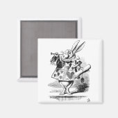 Witte konijn gekleed als Herald Magneet (Voorkant / Achterkant)