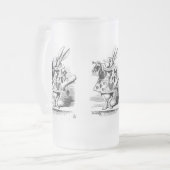 Witte konijn gekleed als Herald Matglas Bierpul (Voorkant links)