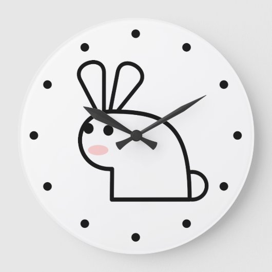 Witte konijn grote klok (Voorkant)