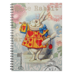 Witte Konijn Hartjes Alice Klassieker Notitieboek