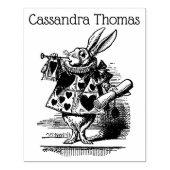 Witte Konijn HofTrompetter Alice in Wonderland Rubberstempel (Afrduk)