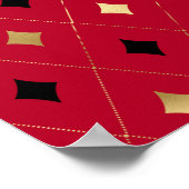 Witte konijn in de Rode Dagen Poster (Hoek)