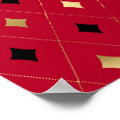 Witte konijn in de Rode Dagen Poster (Hoek)