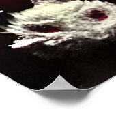 Witte konijn in een gasmasker poster (Hoek)