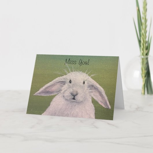 witte konijn kaart (Voorkant)