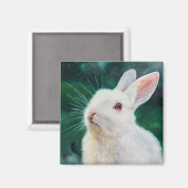 Witte Konijn Magneet (Voorkant / Achterkant)