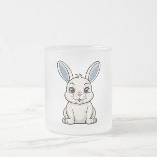 Witte Konijn Matglas Koffiemok