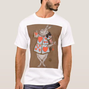 Witte Konijn met Heraldische Kostuumontwerp T-shirt