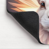 Witte konijn muismat (Hoek)