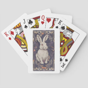 Witte konijn pokerkaarten