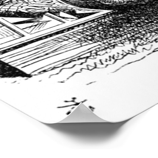 Witte konijn poster (Hoek)