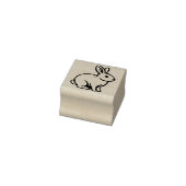 Witte konijn 	rubberstempel (Stempel)