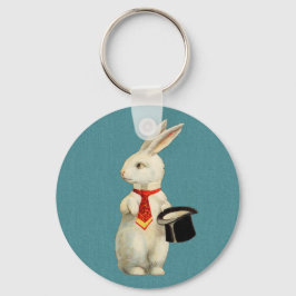witte konijn sleutelhanger