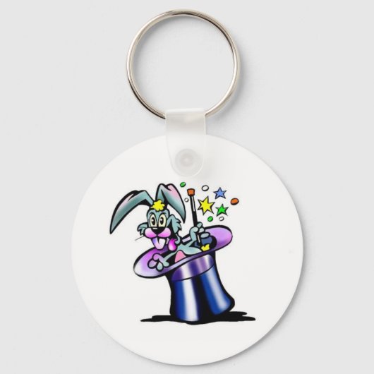 Witte konijn sleutelhanger (Voorkant)