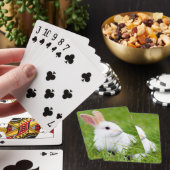 Witte konijn speelkaarten (Insitu)