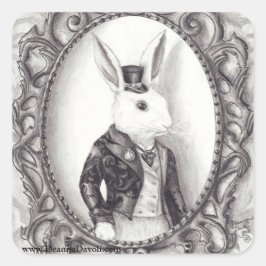 Witte Konijn Sticker Alice in wonderland Sticker