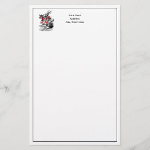 Witte Konijn Trompettist Alice Avonturen in Wonder Briefpapier
