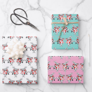 Witte Konijn Trompettist Alice in Wonderland DIY K Inpakpapier Vel