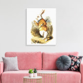Witte konijn van Alice in Wonderland  Kunst Canvas Afdruk (Insitu (Woonkamer))