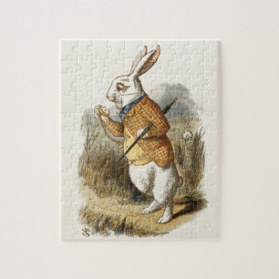 Witte konijn van Alice in Wonderland  Kunst Legpuzzel