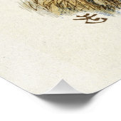 Witte konijn van Alice in Wonderland Kunst Perfect Poster (Hoek)