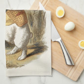 Witte konijn van Alice in Wonderland  Kunst Theedoek (Quarter Fold)