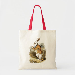 Witte konijn van Alice in Wonderland Kunst Tote Bag