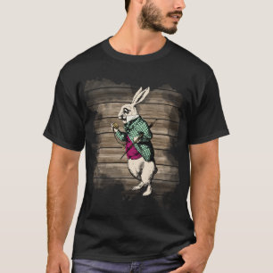 Witte Konijn van Wonderland Mint T-shirt