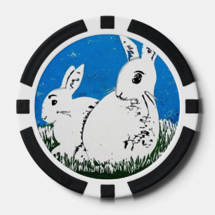 Witte Konijnen Poker Chips