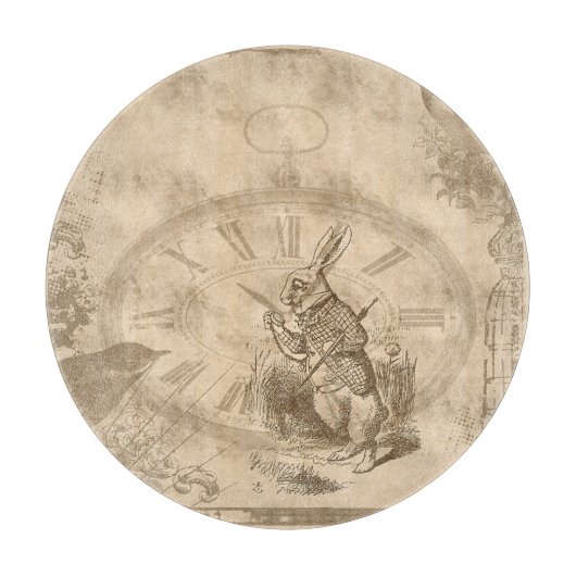 -witte konijnenkollage snijplank (Voorkant)