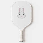 Witte konijnenkop pickleball paddle (Achterkant)